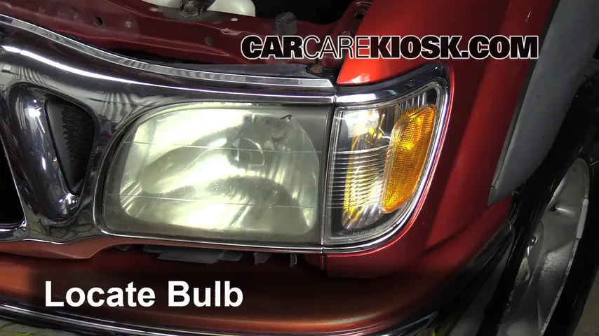 2001 Toyota Tacoma DLX 3.4L V6 Extended Cab Pickup Lights Highbeam (replace bulb)
